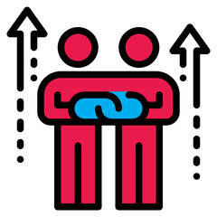 cooperation icon line color