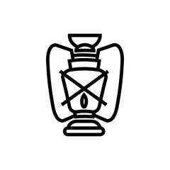 Camping lantern icon. Vector camp lamp. Lamp icon. camping