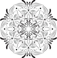 Vector art work of mandala_black and white_2_12__3000x3000 px