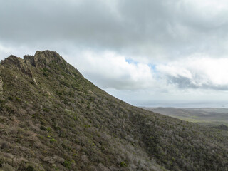 Scenic view over the mountains on an island in the Caribbean