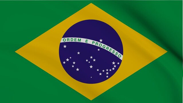 Brazil flag animation 4K.