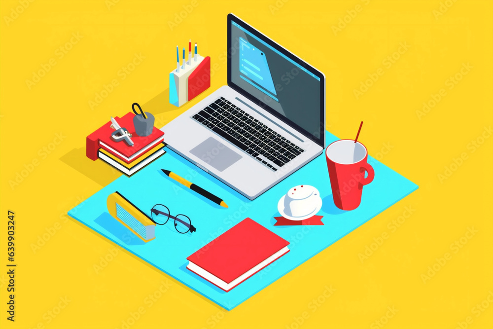 Poster banner background colours web gadget laptop technology design desktop business computer. generative 