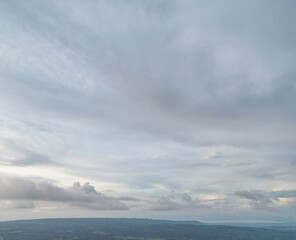 Grey blue color clouds on sky