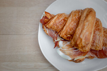 Ham and cheese croissant