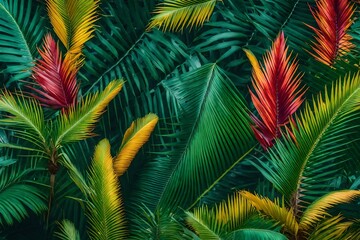 palm leaves background