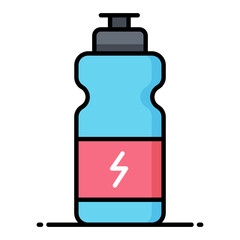 Energy Drink Line Color Icon