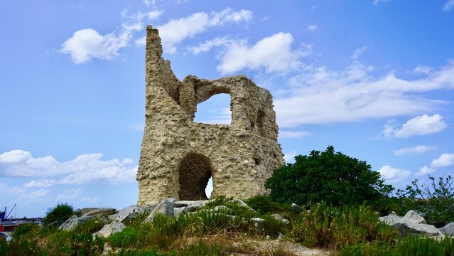 ruins of the Sant'Irene tower, Briatico, Italy