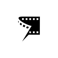 Reel film vector on white background