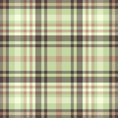 Plaid textile fabric of seamless texture pattern with a tartan check background vector.