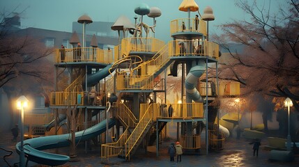 modern children playground