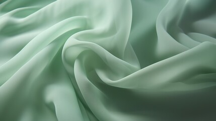 Light and Delicate Pastel Green Chiffon Fabric for Airy and Graceful Designs