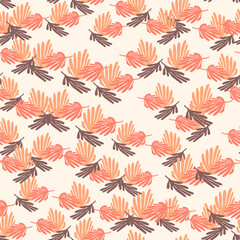 Tropical leaves background. Matisse inspired decoration wallpaper. Simple organic shape seamless pattern.