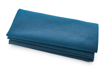 Folded clean napkins on white background
