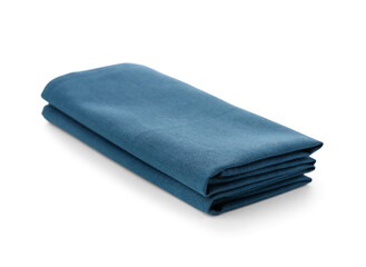 Folded clean napkins on white background