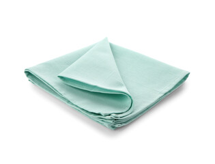 Folded clean napkins isolated on white background