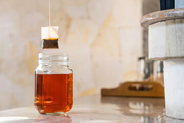 making hot tea at home