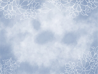 Vector Background Watercolor with flower white