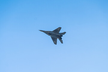 MIG 29. MIG in the air. Air force, military aircraft. Jet fighter aircraft. Polish Air Force, Mig 29 Fulcrum. Polish Air Force. 
