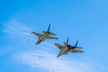 FA-50 and Mig 29. Mig- 29 Polish Air Force. MIG in the air. 