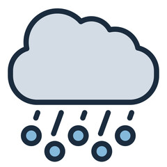 Snow Storm filled line icon