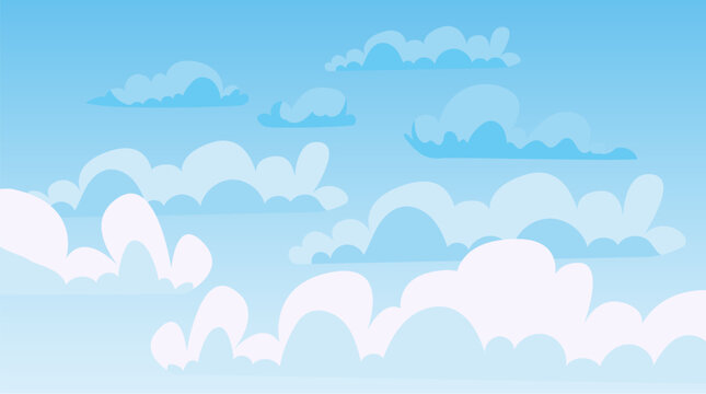 Cloud sky background nature concept. Vector flat graphic design illustration
