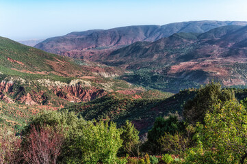 Fototapeta na wymiar Landscape view of high Atlas Mountains, Morocco.