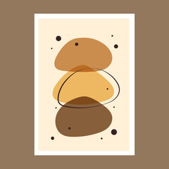 Minimal posters with hand drawn abstract organic shapes composition in trendy contemporary collage style. Abstract Art Design for prints, covers, wallpapers, wall art. Vector illustration