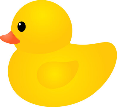 vector of a cute yellow rubber duck toy