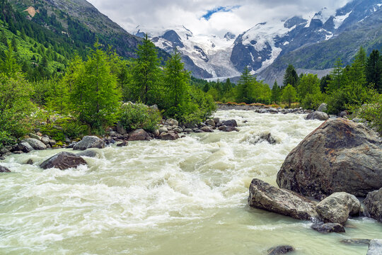 Ova da Morteratsch, Pontresina, Engadin, Graub&uuml;nden, Schweiz