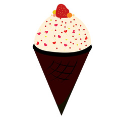 ice cream, design, summer, carefree, cutout, drop, enjoyment, females, graphic, horizontal, lifestyles, one person, photography, pop, poster, product, shop, soft, sticker, classic, copy space, happine