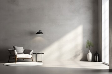 Minimalism interior design. Generated AI.