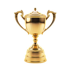 Fototapeta na wymiar Winner golden cup isolated on white