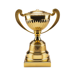 Fototapeta na wymiar Winner golden cup isolated on white