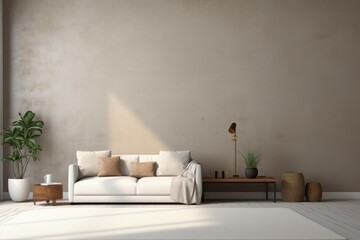 Minimalism interior design. Generated AI.