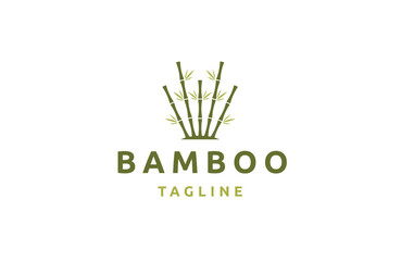Bamboo logo icon design template