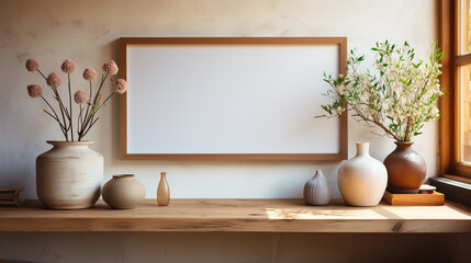 Blank poster frame. Generative Ai	