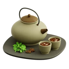 Foto op Aluminium Herbal Tea 3D Illustration © Nur