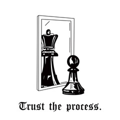 TRUST THE PROCESS GROWTH MOTIVATION GRAPHIC COOL MODERN AMBIENT AESTHETIC MINIMAL PNG 