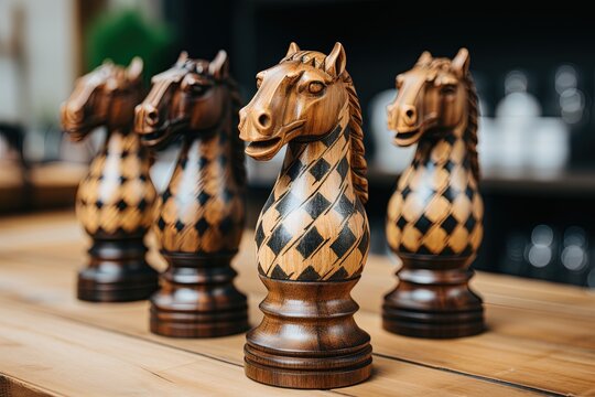 beautiful knight chess set background