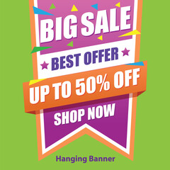 Big Sale Promo Banner Design Hanging Banner