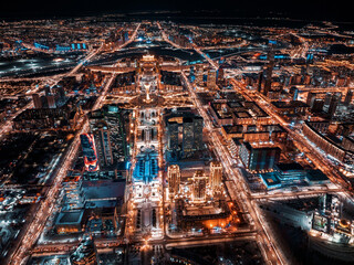 Aerial view of Astana city Kazakhstan
