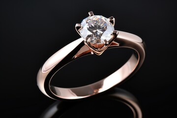 fashionable and shiny ring jewelry photography with diamond stone generative ai