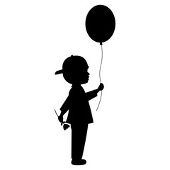 little boy silhouette illustration