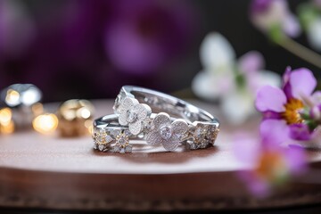 luxurious and designer ring jewel photography with shimmering gemstone generative ai