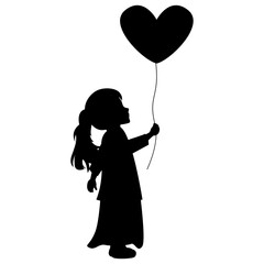 little girl silhouette illustration