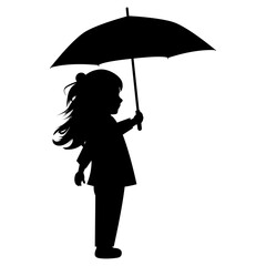 little girl silhouette illustration