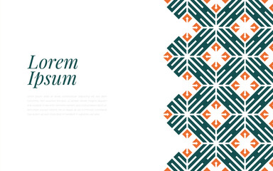 Colorful seamless repeat pattern on abstract background geometric mosaic in colorful ornament style.