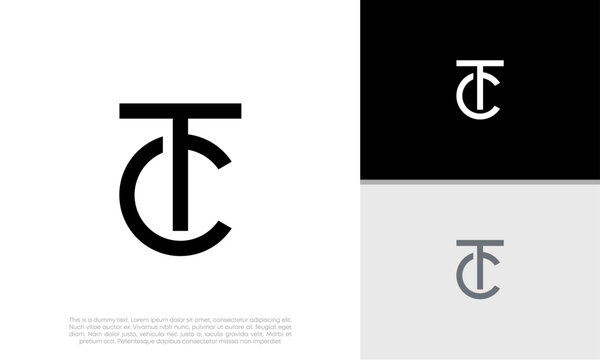 Initials TC logo design. Initial Letter Logo. Innovative high tech logo template.	