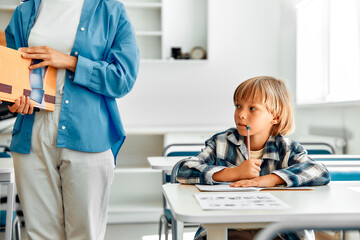 Children learning in a school classroom