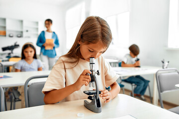 Children learning in a school classroom